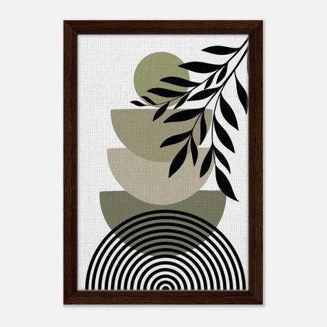 Da Vinci Bohemian Modern Art Wall art print - Framed Canvas - 30x45 cm / 12x18″ - Dark wood frame