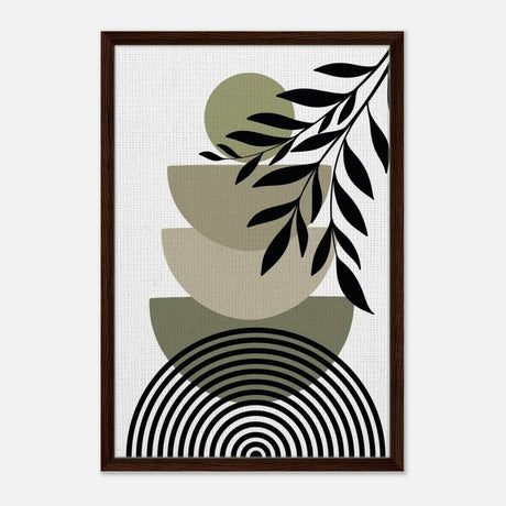 Da Vinci Bohemian Modern Art Wall art print - Framed Canvas - 50x75 cm / 20x30″ - Dark wood frame