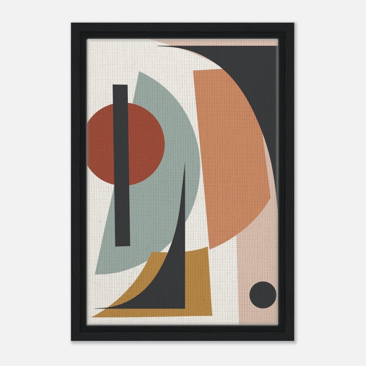 Da Vinci Bohemian Modern Art Wall art print - Framed Canvas - 30x45 cm / 12x18″ - Black frame