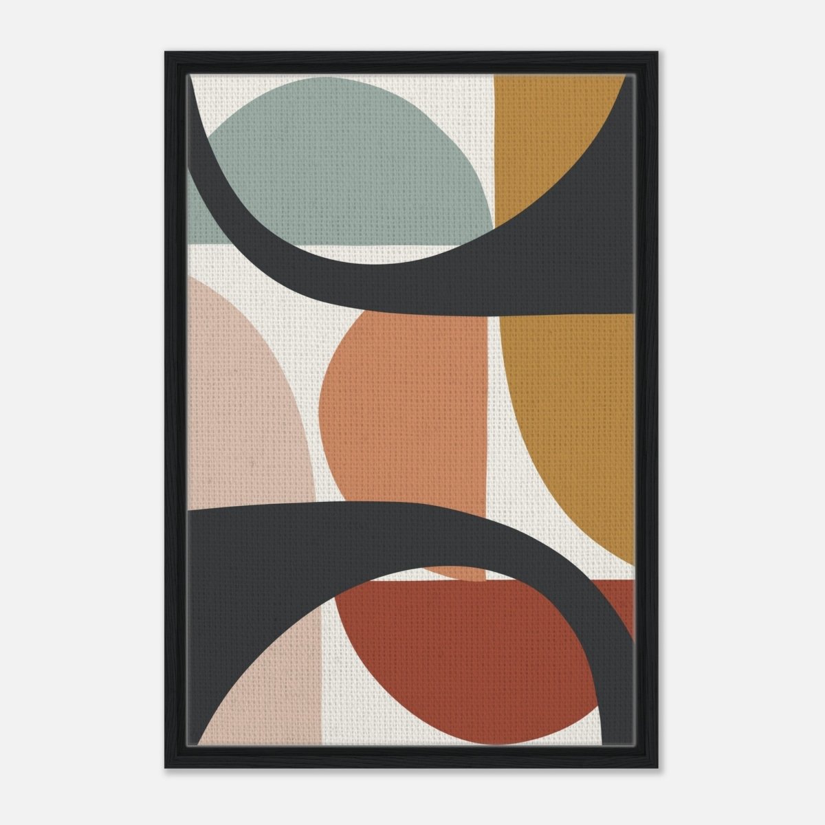 Da Vinci Bohemian Modern Art Wall art print - Framed Canvas - 50x75 cm / 20x30″ - Black frame