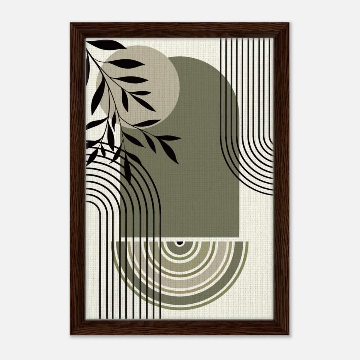 Da Vinci Bohemian Modern Art Wall art print - Framed Canvas - 30x45 cm / 12x18″ - Dark wood frame