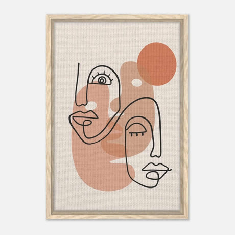 Da Vinci Bohemian Modern Art Wall art print - Framed Canvas - 40x60 cm / 16x24″ - Wood frame