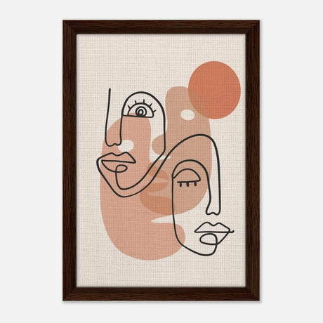 Da Vinci Bohemian Modern Art Wall art print - Framed Canvas - 30x45 cm / 12x18″ - Dark wood frame