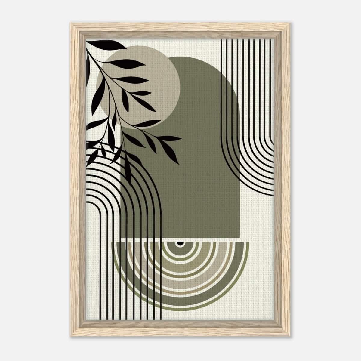 Da Vinci Bohemian Modern Art Wall art print - Framed Canvas - 30x45 cm / 12x18″ - Wood frame