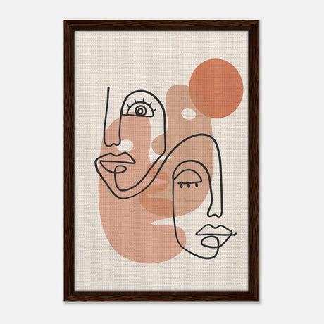 Da Vinci Bohemian Modern Art Wall art print - Framed Canvas - 40x60 cm / 16x24″ - Dark wood frame