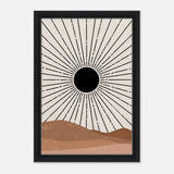 Da Vinci Bohemian Modern Minimalist Art Wall art print - Framed Canvas - 30x45 cm / 12x18″ - Black frame