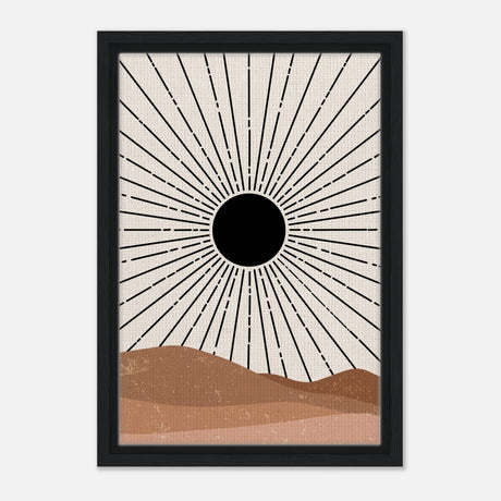 Da Vinci Bohemian Modern Minimalist Art Wall art print - Framed Canvas - 30x45 cm / 12x18″ - Black frame