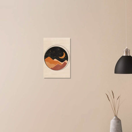 Da Vinci Contemporary Art Wall art print | Desert Moon - Wood Prints - 30x45 cm / 12x18″ - 