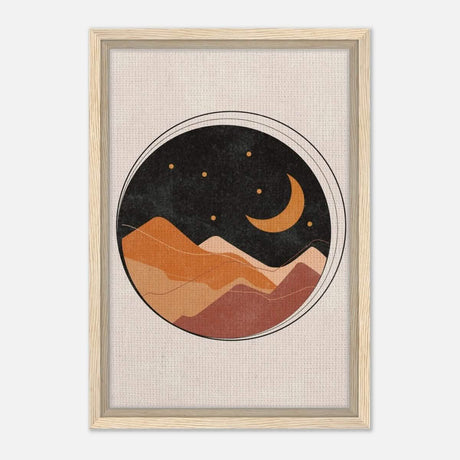 Da Vinci Contemporary Art Wall art print | Desert Moon - Framed Canvas - 30x45 cm / 12x18″ - Wood frame