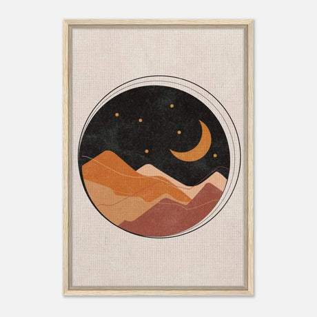 Da Vinci Contemporary Art Wall art print | Desert Moon - Framed Canvas - 50x75 cm / 20x30″ - Wood frame