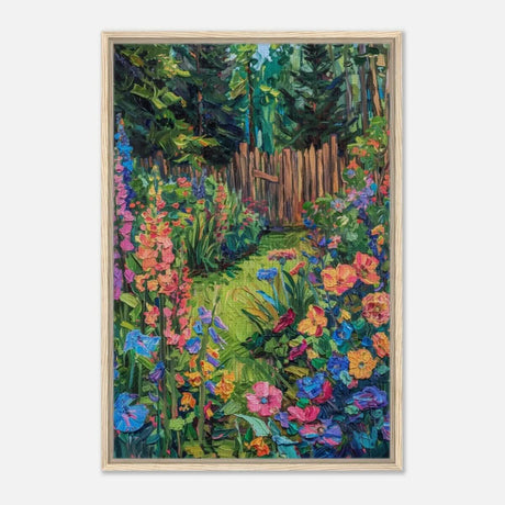 Da Vinci Contemporary Modern Art Wall art print | English garden - Framed Canvas - 60x90 cm / 24x36″ - Wood frame