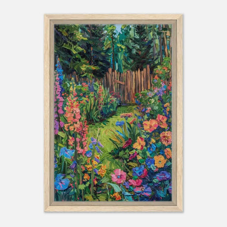 Da Vinci Contemporary Modern Art Wall art print | English garden - Framed Canvas - 30x45 cm / 12x18″ - Wood frame