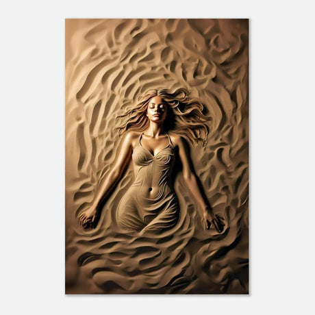 Da Vinci Contemporary Modern Art Wall art print | Sand Woman - Aluminum Print - 30x45 cm / 12x18″ - 