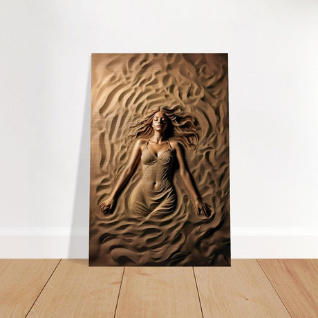 Da Vinci Contemporary Modern Art Wall art print | Sand Woman - Brushed Aluminum Print - 30x45 cm / 12x18″ - 
