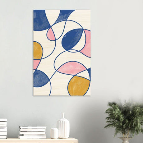 Da Vinci Contemporary Modern Art - Wood Prints - 60x90 cm / 24x36″ - 10 mm