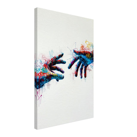 Da Vinci Contemporary Modern Wall art Print | Hands - Canvas - 40x60 cm / 16x24″ - 