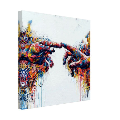 Da Vinci Contemporary Modern Wall art Print | Hands - Canvas - 40x40 cm / 16x16″ - Thick