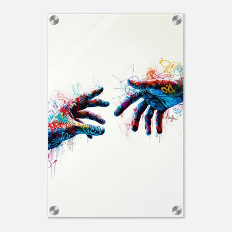 Da Vinci Contemporary Modern Wall art Print | Hands - Acrylic Print - 30x45 cm / 12x18″ - 