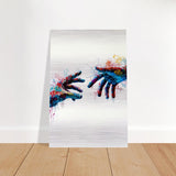 Da Vinci Contemporary Modern Wall art Print | Hands - Brushed Aluminum Print - 60x90 cm / 24x36″ - 