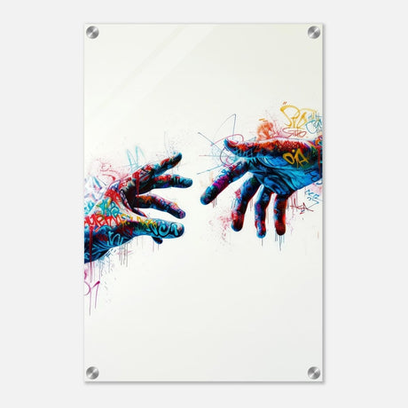 Da Vinci Contemporary Modern Wall art Print | Hands - Acrylic Print - 40x60 cm / 16x24″ - 