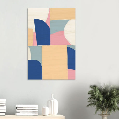 Da Vinci Contemporary Modern Wall Art - Wood Prints - 60x90 cm / 24x36″ - 20 mm