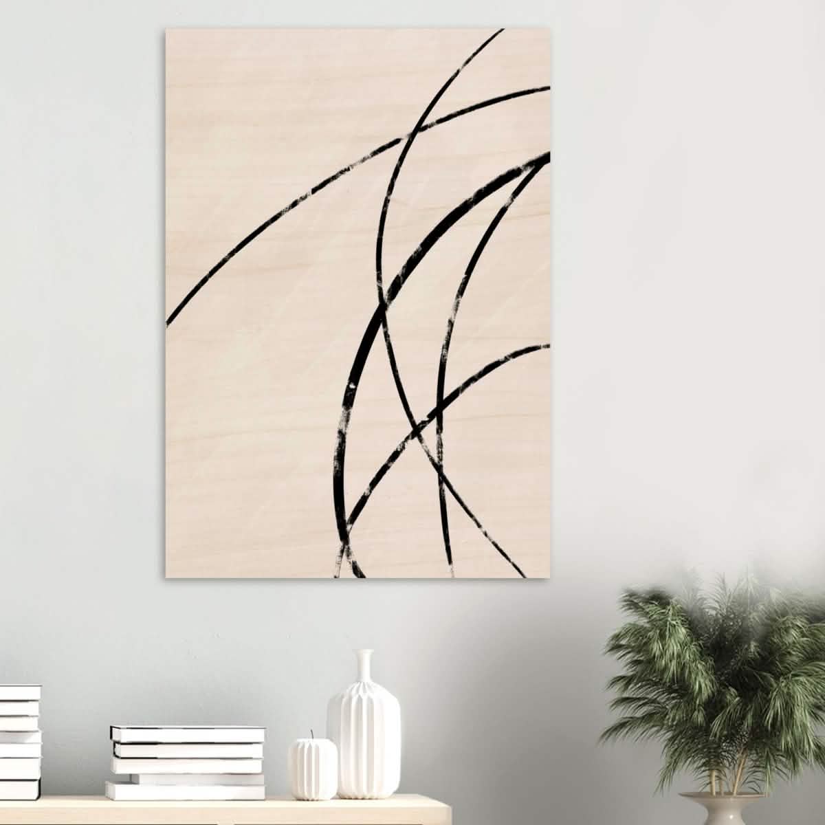 Da Vinci Contemporary Modern Wall Art - Wood Prints - 70x100 cm / 28x40″ - 20 mm