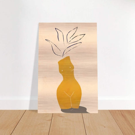 Da Vinci Contemporary Modern Wall Art - Brushed Aluminum Print - 40x60 cm / 16x24″ - 