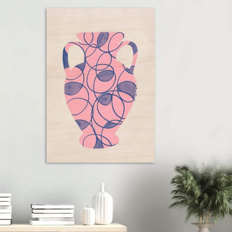 Da Vinci Contemporary Modern Wall Art - Wood Prints - 70x100 cm / 28x40″ - 20 mm