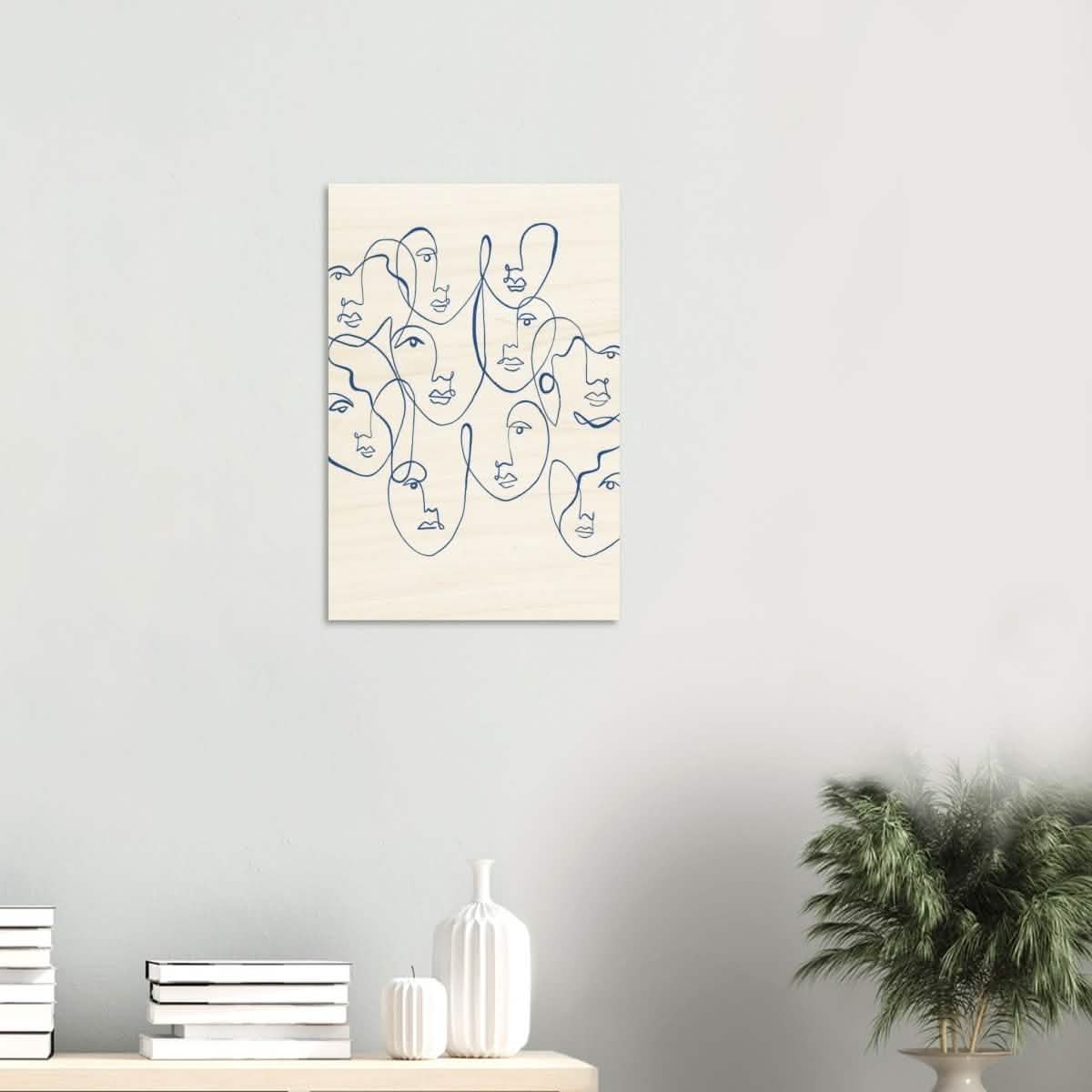 Da Vinci Contemporary Modern Wall Art - Wood Prints - 40x60 cm / 16x24″ - 20 mm