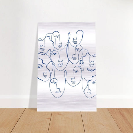 Da Vinci Contemporary Modern Wall Art - Brushed Aluminum Print - 40x60 cm / 16x24″ - 