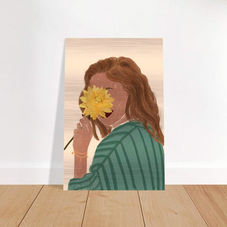 Da Vinci Contemporary Modern Wall Art - Brushed Aluminum Print - 30x45 cm / 12x18″ - 