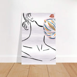 Da Vinci Contemporary Modern Wall Art - Brushed Aluminum Print - 50x75 cm / 20x30″ - 