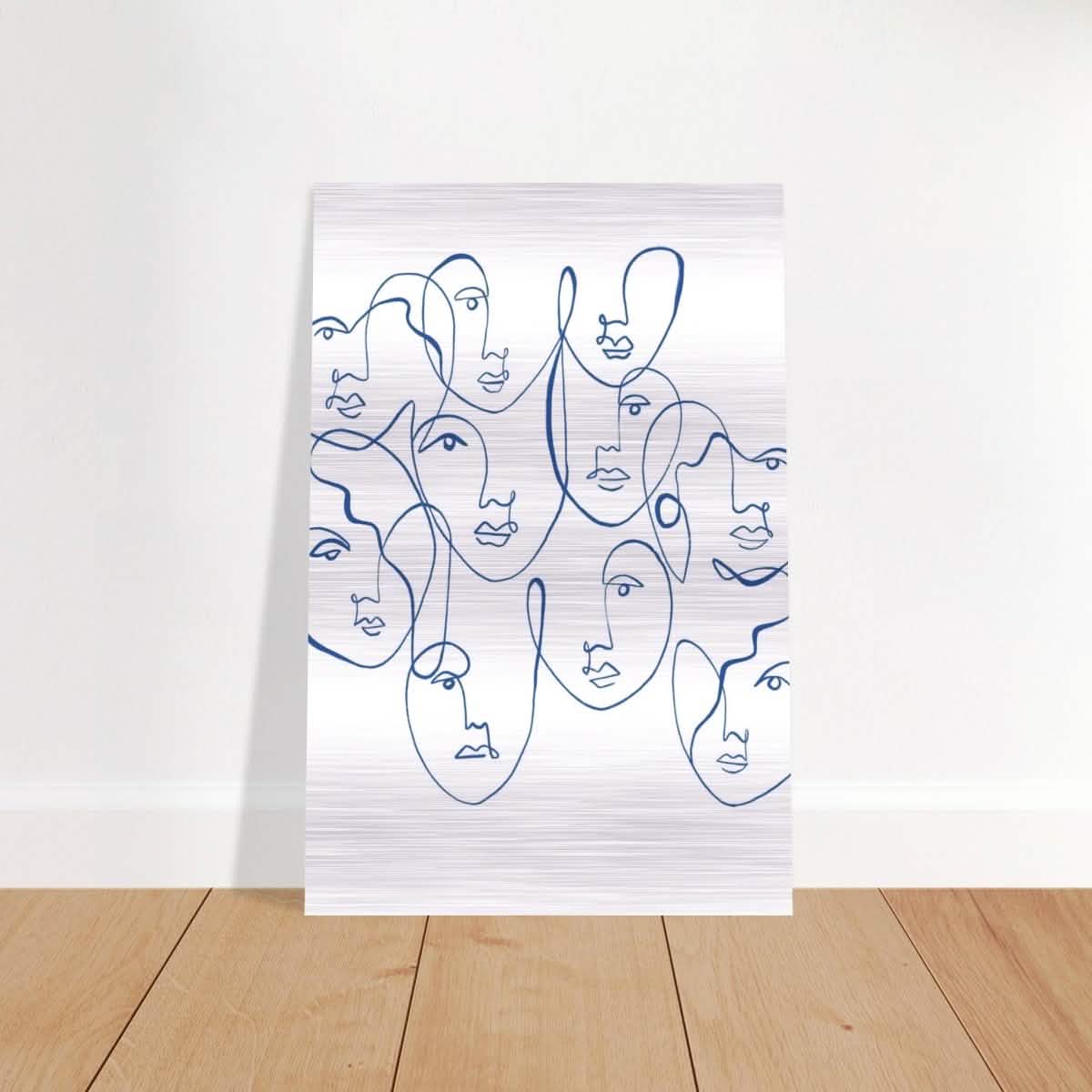 Da Vinci Contemporary Modern Wall Art - Brushed Aluminum Print - 60x90 cm / 24x36″ - 