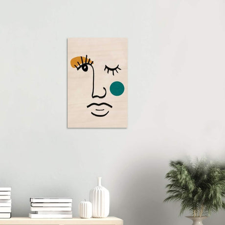 Da Vinci Contemporary Modern Wall Art - Wood Prints - 40x60 cm / 16x24″ - 10 mm