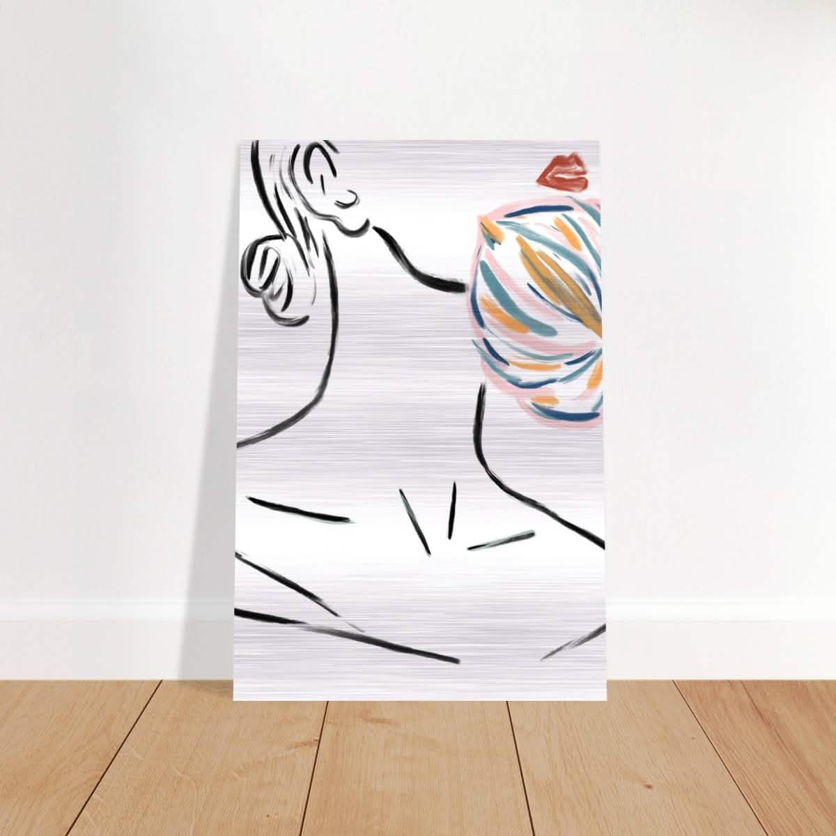 Da Vinci Contemporary Modern Wall Art - Brushed Aluminum Print - 40x60 cm / 16x24″ - 