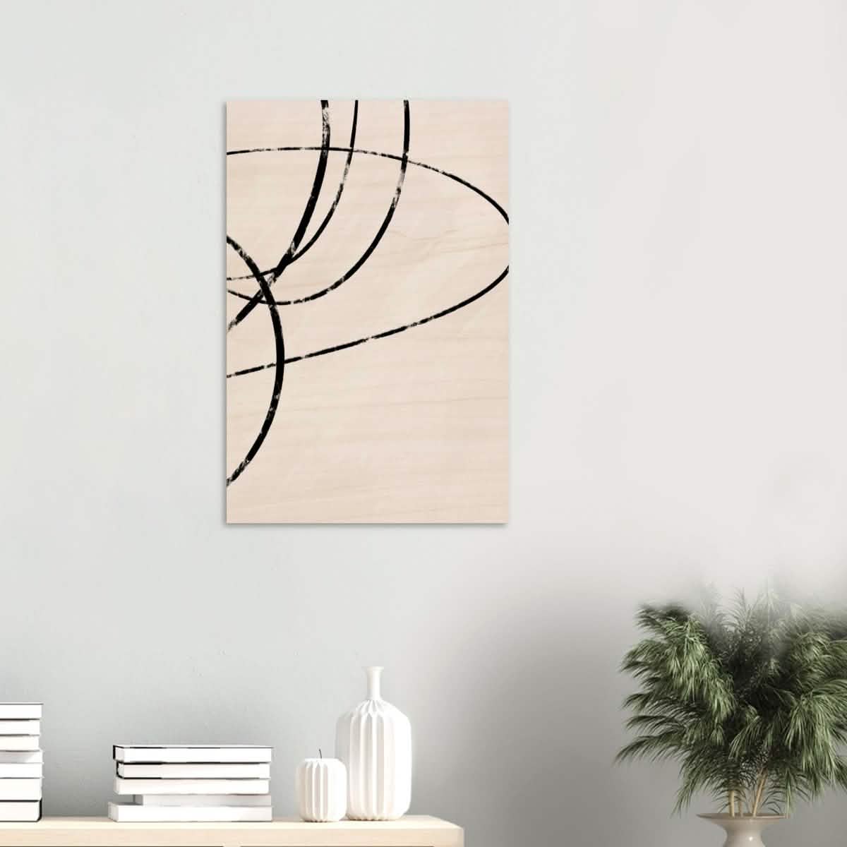 Da Vinci Contemporary Modern Wall Art - Wood Prints - 50x75 cm / 20x30″ - 20 mm