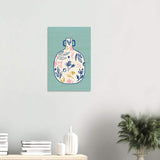 Da Vinci Contemporary Modern Wall Art - Wood Prints - 40x60 cm / 16x24″ - 20 mm