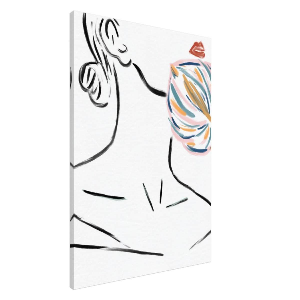 Da Vinci Contemporary Modern Wall Art - Canvas - 70x100 cm / 28x40″ - Slim