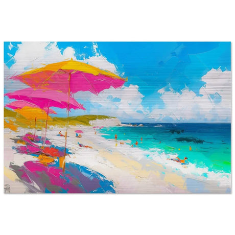 Da Vinci Contemporary Wall art | Beach - Brushed Aluminum Print - 50x75 cm / 20x30″ - 