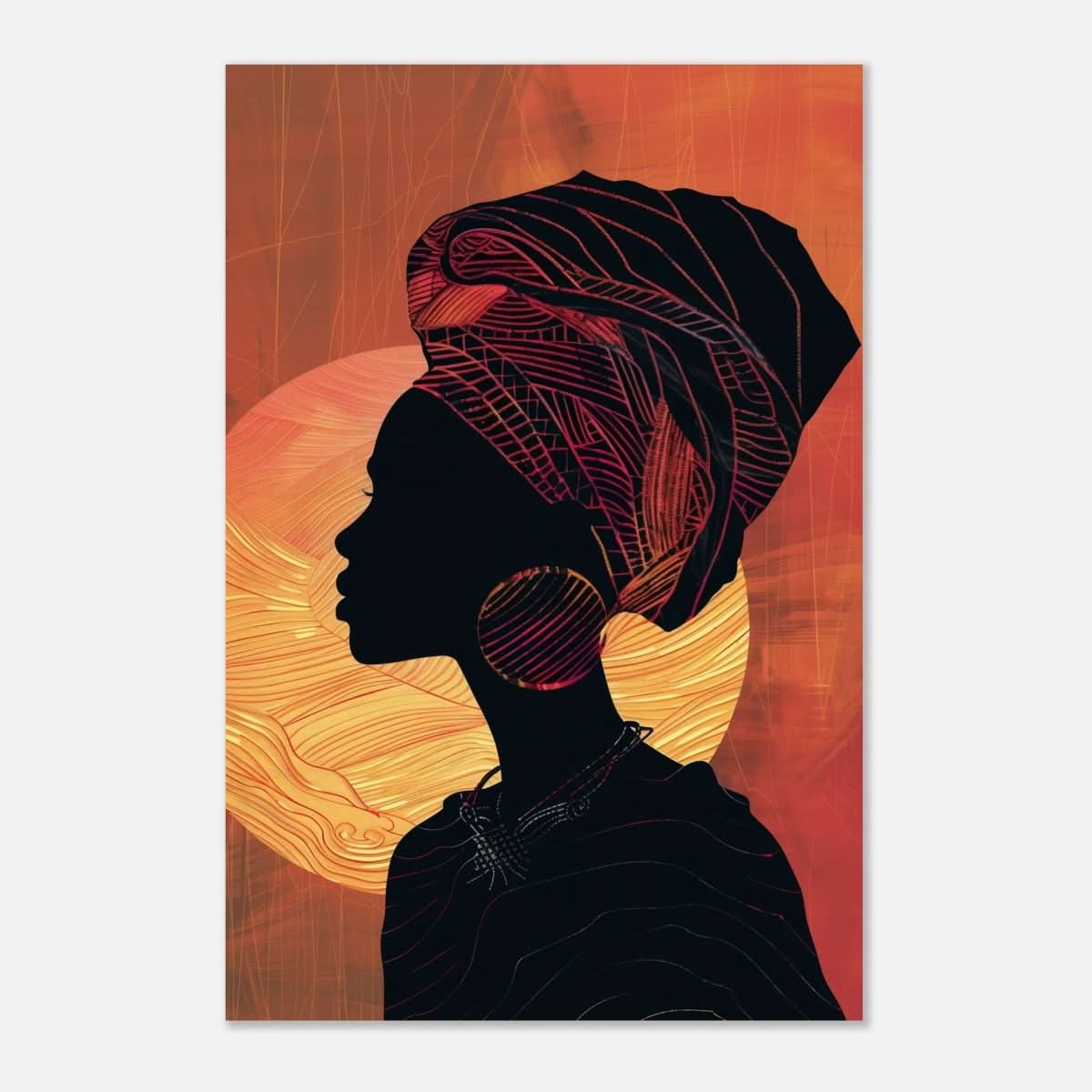 Da Vinci Contemporary Wall art Print | African Theme - Wood Prints - 50x75 cm / 20x30″ - 20 mm