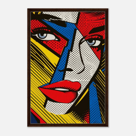 Da Vinci Contemporary Wall art Print | Eclectic Expressions - Framed Canvas - 60x90 cm / 24x36″ - Dark wood frame