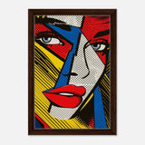 Da Vinci Contemporary Wall art Print | Eclectic Expressions - Framed Canvas - 30x45 cm / 12x18″ - Dark wood frame