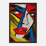 Da Vinci Contemporary Wall art Print | Eclectic Expressions - Framed Canvas - 50x75 cm / 20x30″ - Dark wood frame