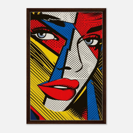 Da Vinci Contemporary Wall art Print | Eclectic Expressions - Framed Canvas - 50x75 cm / 20x30″ - Dark wood frame