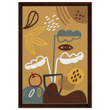 Da Vinci Contemporary wall art Print - Framed Canvas - 40x60 cm / 16x24″ - Dark wood frame