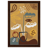 Da Vinci Contemporary wall art Print - Framed Canvas - 30x45 cm / 12x18″ - Dark wood frame
