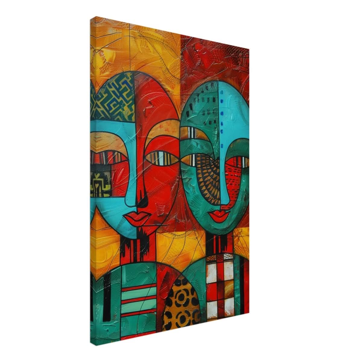 Da Vinci Cubism Wall art Print | African Theme - Canvas - 50x75 cm / 20x30″ - 
