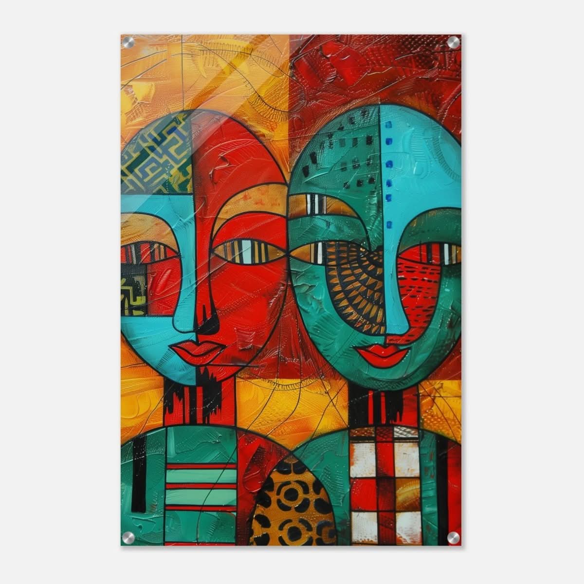 Da Vinci Cubism Wall art Print | African Theme - Acrylic Print - 60x90 cm / 24x36″ - 