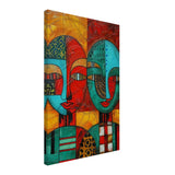 Da Vinci Cubism Wall art Print | African Theme - Canvas - 40x60 cm / 16x24″ - 