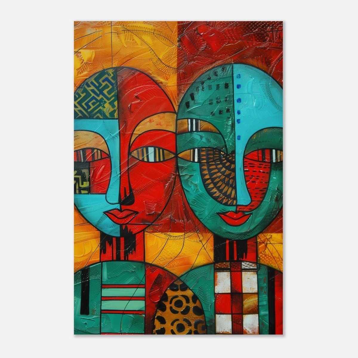 Da Vinci Cubism Wall art Print | African Theme - Aluminum Print - 40x60 cm / 16x24″ - 